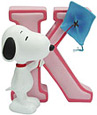 Snoopy Figurine - Letter K, 3H