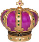 Mardi Gras Purple Crown, Porcelain Trinket Box - 2.5H