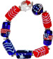Patriotic USA Genuine Glass Jewelry Bracelet