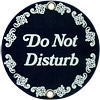 Do Not Disturb Porcelain on Steel Sign, 3.5D