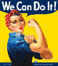 We Can Do It Large Tin Sign, 13x15