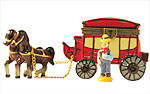 Classic Stagecoach, Hinged Box