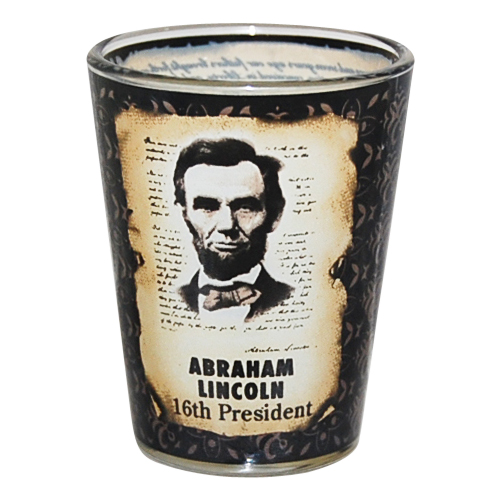 Abraham Lincoln Address Shot Glass
