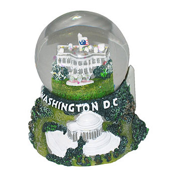 Washington, DC - White House Mini Snow Globe, 2.75H