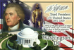 Thomas Jefferson Themed Postcard - 3rd President of the U.S., 4x6