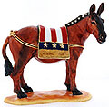 US Democratic Donkey - Enamel Jeweled Trinket Box