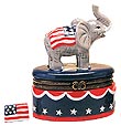 US Republican Elephant - Porcelain Hinged Box