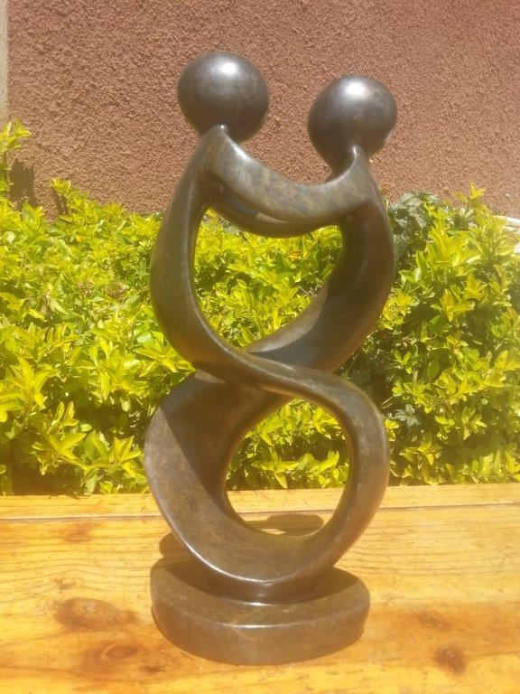 Waltz Lovers, Stone Sculpture 12H