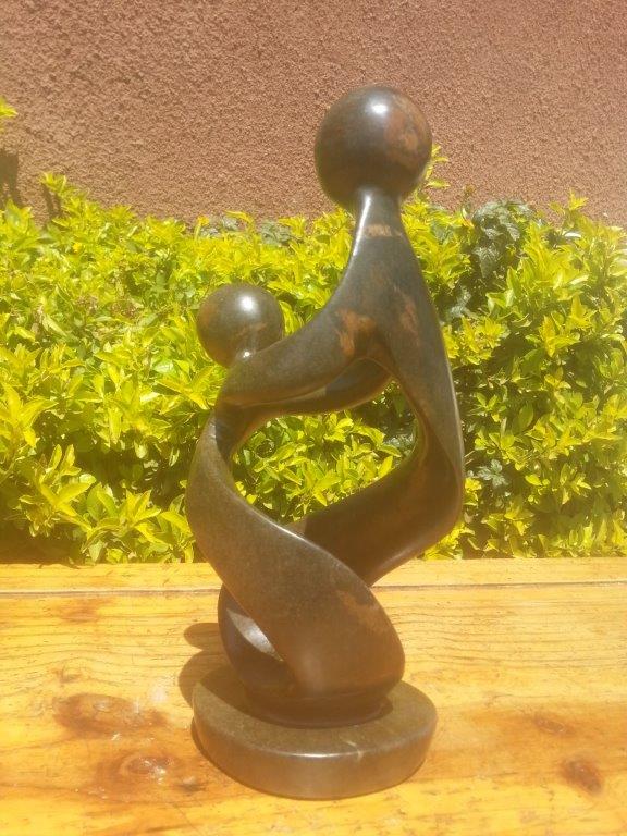 Mother and Child, Stone Sculpture 10H