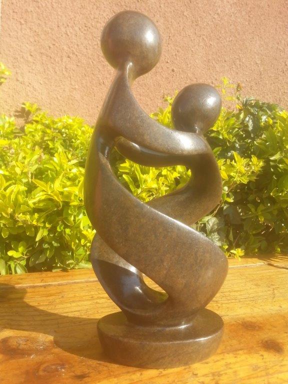 Mother and Child, Stone Sculpture 10H