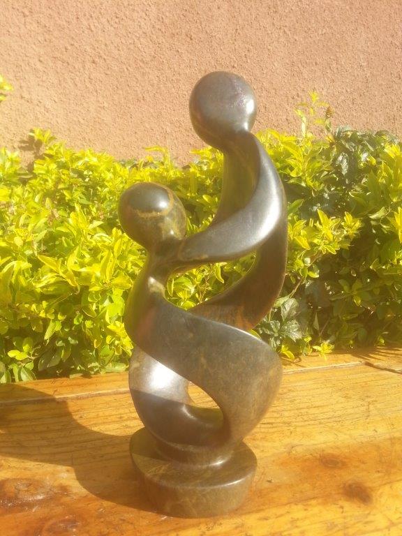 Mother and Child, Stone Sculpture 10H