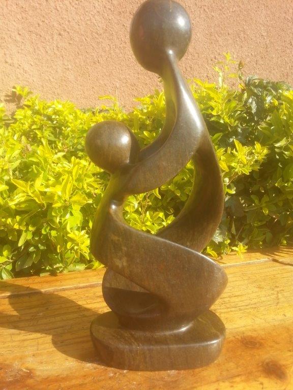 Mother and Child, Stone Sculpture 10H