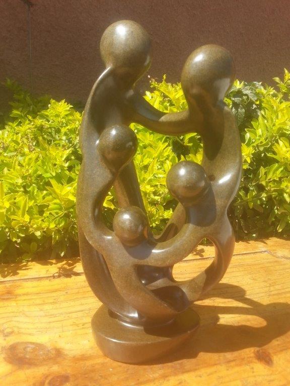 Family of 5 Heads, Stone Sculpture 11