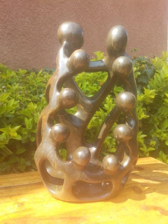 Family of 10 Heads, Stone Sculpture 11