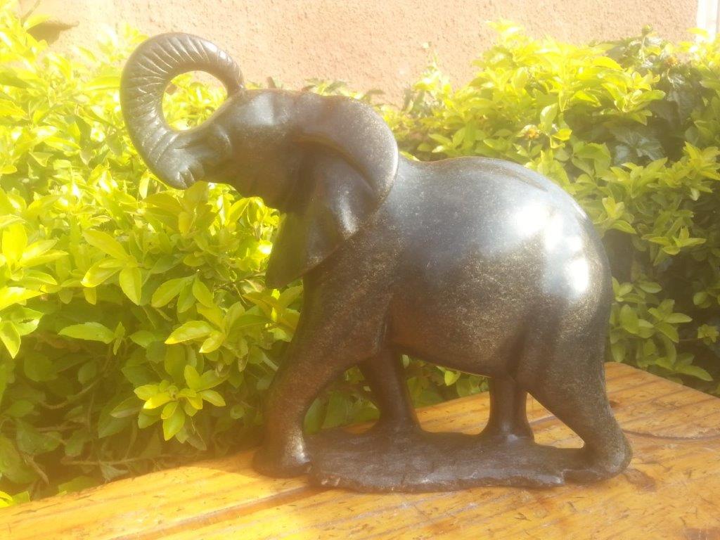 Elephant Sculpure, Stone Sculpture 12H