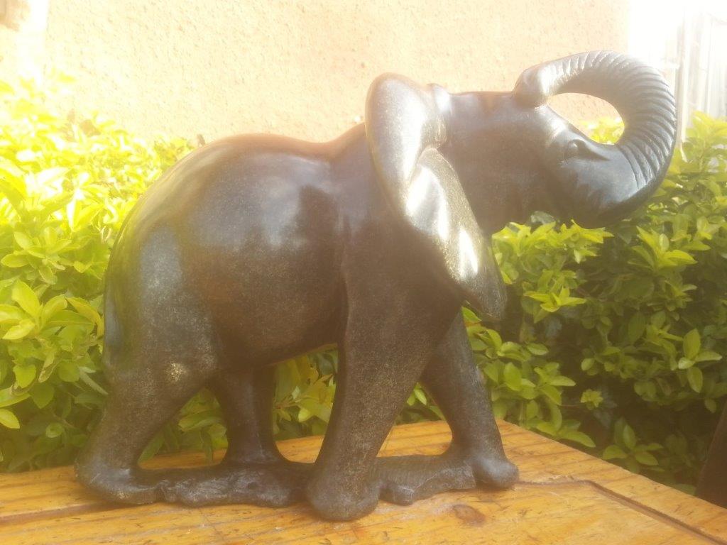 Elephant Sculpure, Stone Sculpture 12H