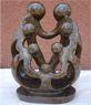 African Sculpture - Stone Family 7 heads, 8H Shona Stone