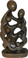 African Sculpture - Stone Family 8 heads, 12