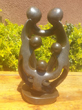 Family of 5 Heads, Stone Sculpture 9H