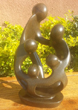 Family of 5 Heads, Stone Sculpture 9H