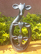 Family of 3 Giraffes, Stone Sculpture 11H