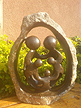 Family of 5 - Inscribed Natural, Stone Sculpture 11H