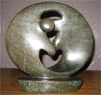 African Sculpture - Dancing Couple, 8H Shona Stone