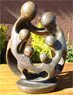 African Sculpture - Stone Family 6 heads, 8H Shona Stone