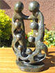 African Sculpture - Stone Family 8 heads, 10H Shona Stone