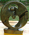 African Sculpture - Dancing Couple, 8H Shona Stone