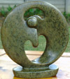 African Sculpture - Dancing Couple, 8H Shona Stone