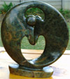 African Sculpture - Dancing Couple, 8H Shona Stone