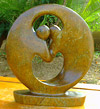 African Sculpture - Dancing Couple, 8H Shona Stone