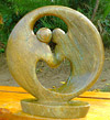 African Sculpture - Dancing Couple, 8H Shona Stone