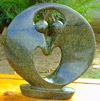 African Sculpture - Dancing Couple, 11H Shona Stone