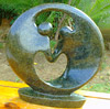African Sculpture - Dancing Couple, 11H Shona Stone