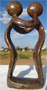 African Sculpture - Soulmate, 7H Shona Stone
