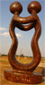 African Sculpture - Soulmate, 8H Shona Stone