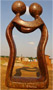 African Sculpture - Soulmate, 7 H Shona Stone