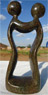 African Sculpture - Soulmate, 8H Shona Stone