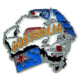Map of Australia - Fridge Magnet