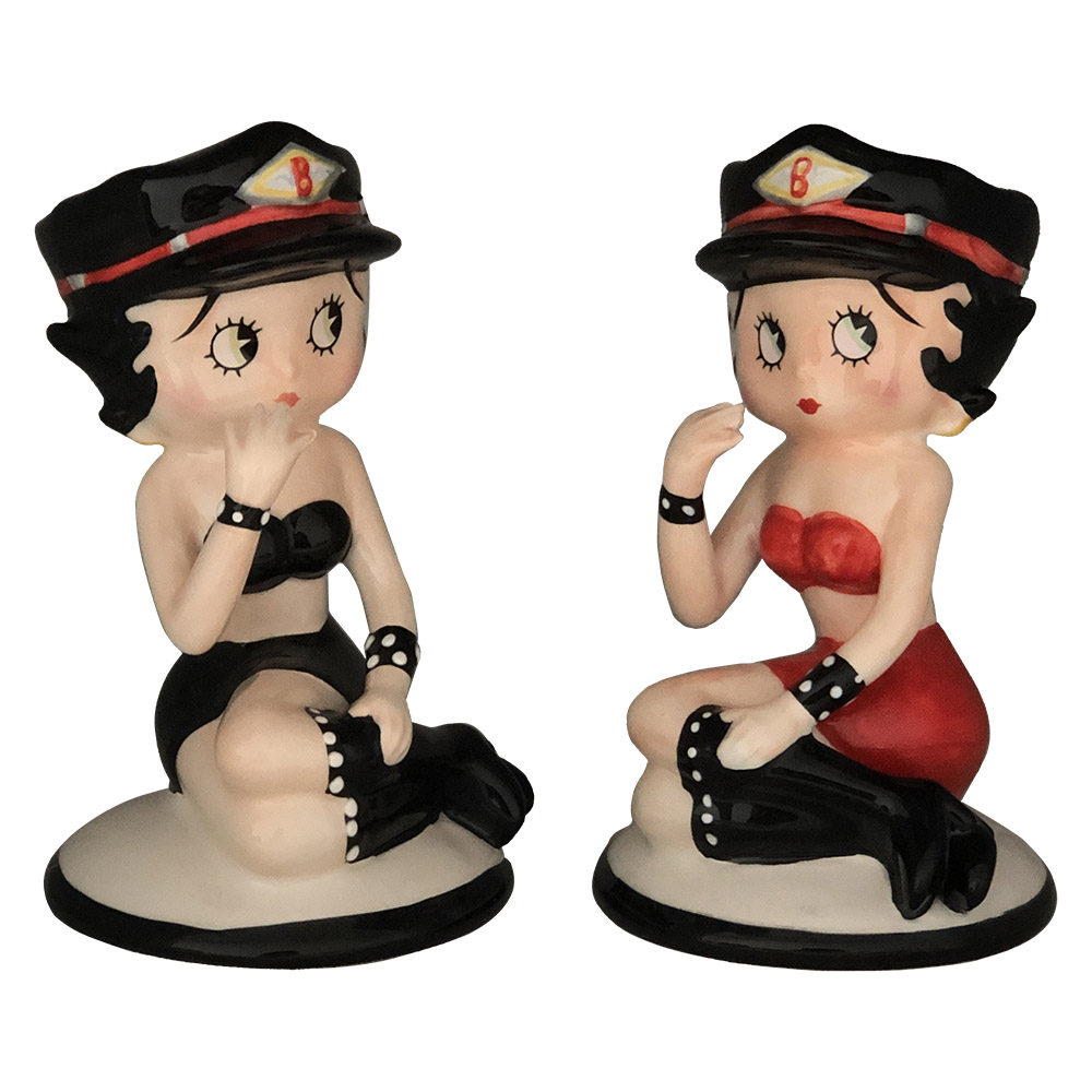 Biker Betty Figurine Salt & Pepper Set, 5H