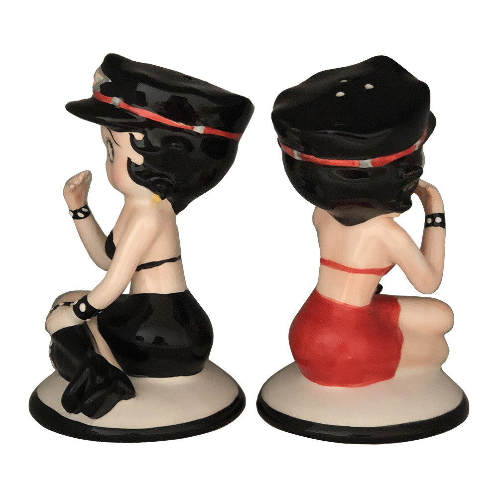 Biker Betty Figurine Salt & Pepper Set, 5H, photo-1