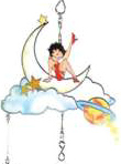 Betty Boop Windchime - Stars and Moon Suncatcher