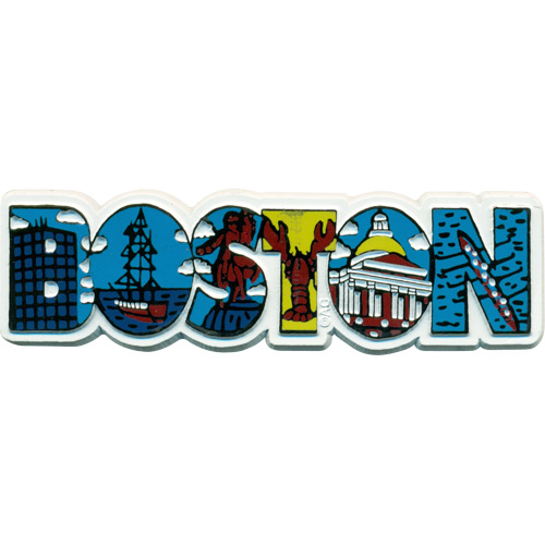 Boston Block Letter Souvenir Magnet