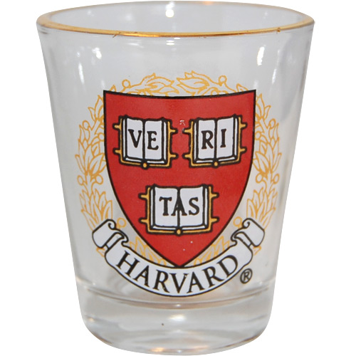 Harvard University Crest Souvenir Shot Glass