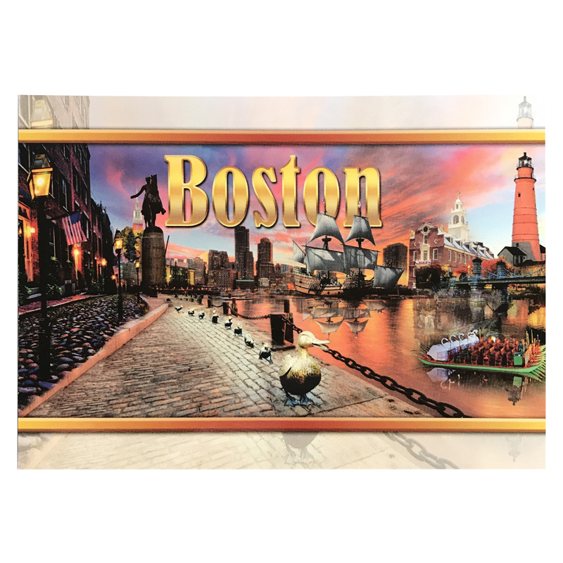 Boston Sunset Collage Souvenir Postcard, 6