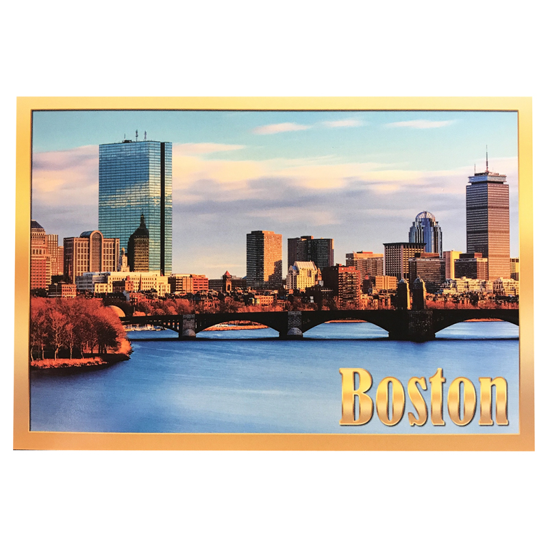 Boston Skyline With Salt & Pepper Bridge View Souvenir Postcard, 6x4