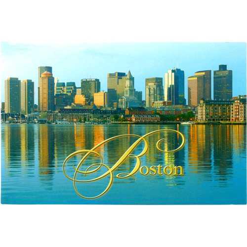 Boston City Skyline Souvenir Postcard, 6x4