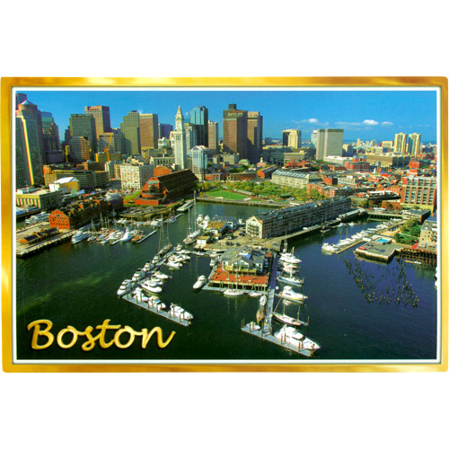 Boston View Souvenir Postcard, 6x4